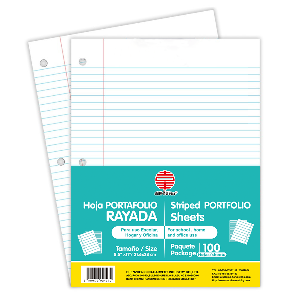 Striped Portfolio Sheets